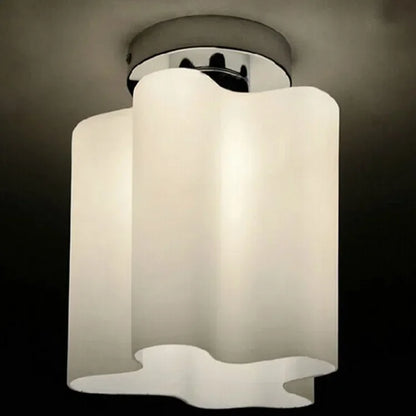 DecorBites™ Cloud Glass LED Ceiling Light: Modern Minimalist Circular Design for Bedroom, Hallway, Restaurant