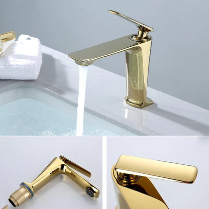 DecorBites™ Gold Basin Mixer with Single Handel for Bathroom Vanity, Chrome Finish