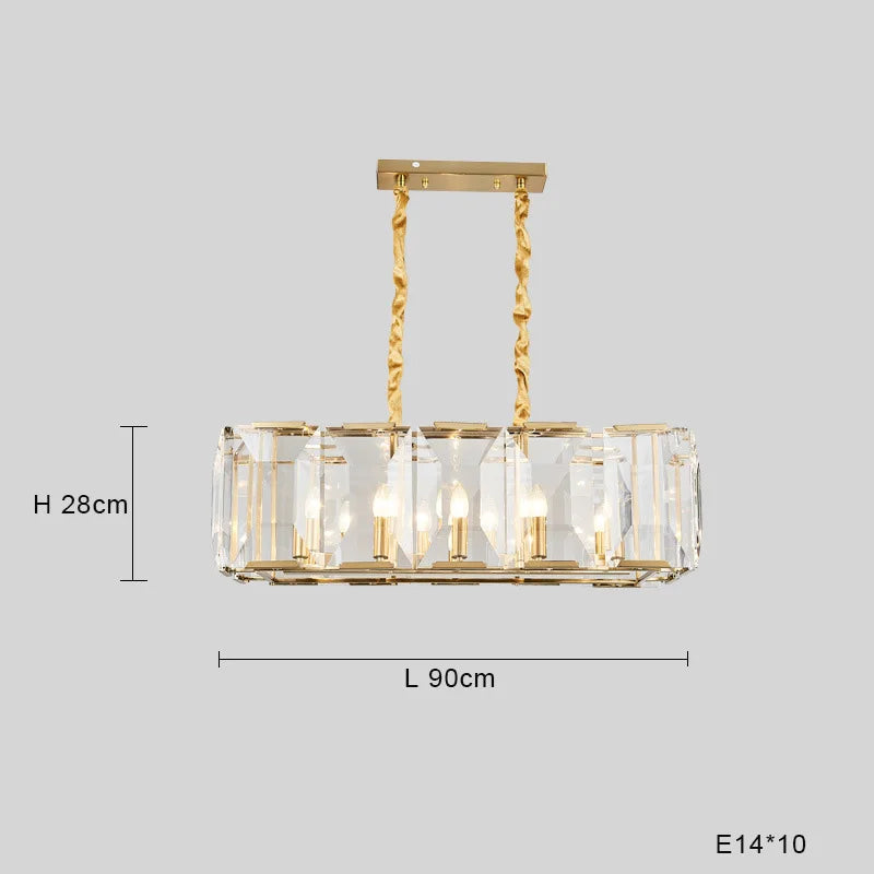 DecorBites™ Black Crystal Pendant Chandelier for Home Decor Luxe Lighting