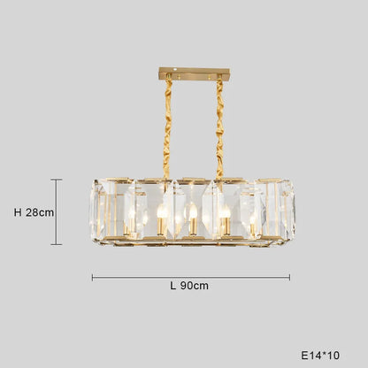 DecorBites™ Black Crystal Pendant Chandelier for Home Decor Luxe Lighting