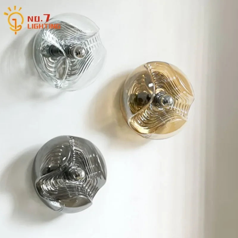 ديكور بايتس™ باوهاوس مصباح حائط زجاجي متموج LED G9 ديكور منزلي غرفة المعيشة غرفة النوم بار