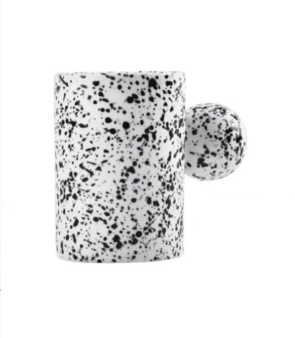 طقم أكواب وصحن سيراميك من DecorBites™ بتصميم حلوى القطن للقهوة والشاي والحليب والعصير