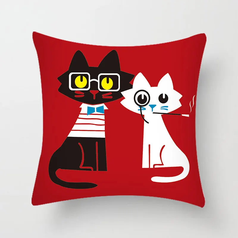 DecorBites™ Hello Cat Pillow Cover - Modern Design for Home Decor - Cute & Cozy