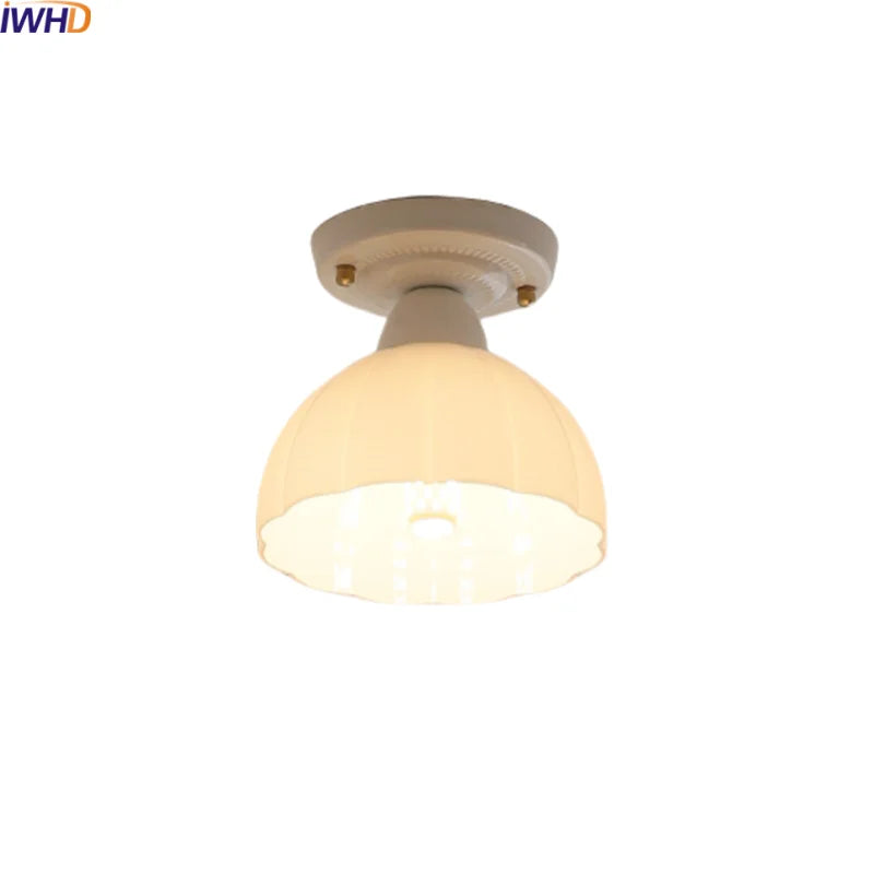 DecorBites™ Ceramic LED Ceiling Light Creamy White Nordic Indoor Lighting Fixture