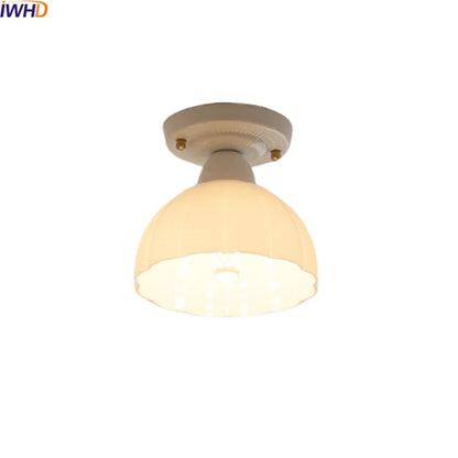 DecorBites™ Ceramic LED Ceiling Light Creamy White Nordic Indoor Lighting Fixture