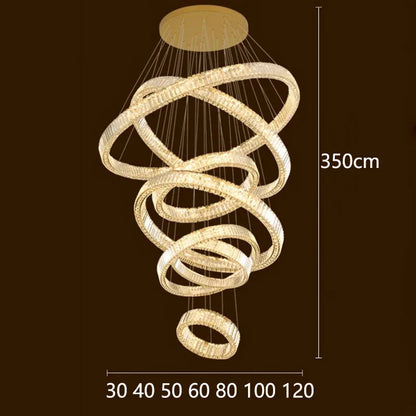 DecorBites™ Crystal Chandelier: Luxury Living Room Pendant Light, Stair Lamp & Ceiling Lighting