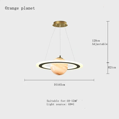 DecorBites™ Children'S Space Star Astronaut LED Pendant Lamp for Boys Room, Acrylic Indoor Decor