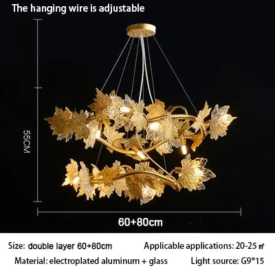 DecorBites™ Crystal Chandelier Rustic Pendant Lighting Modern French Country Decor