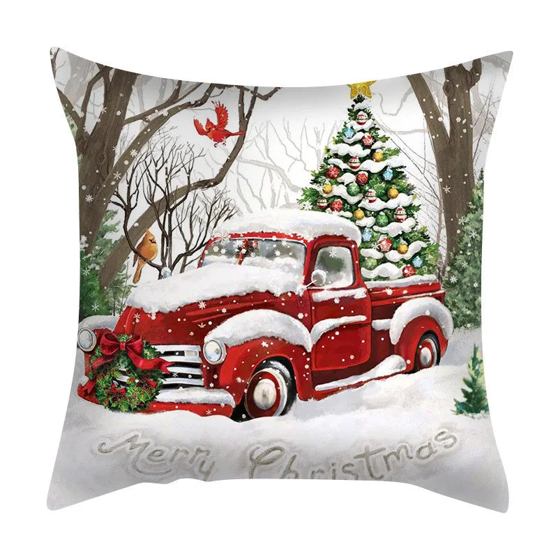 DecorBites™ Christmas Cushion Cover Set - Festive Xmas Decor for Living Room Sofa