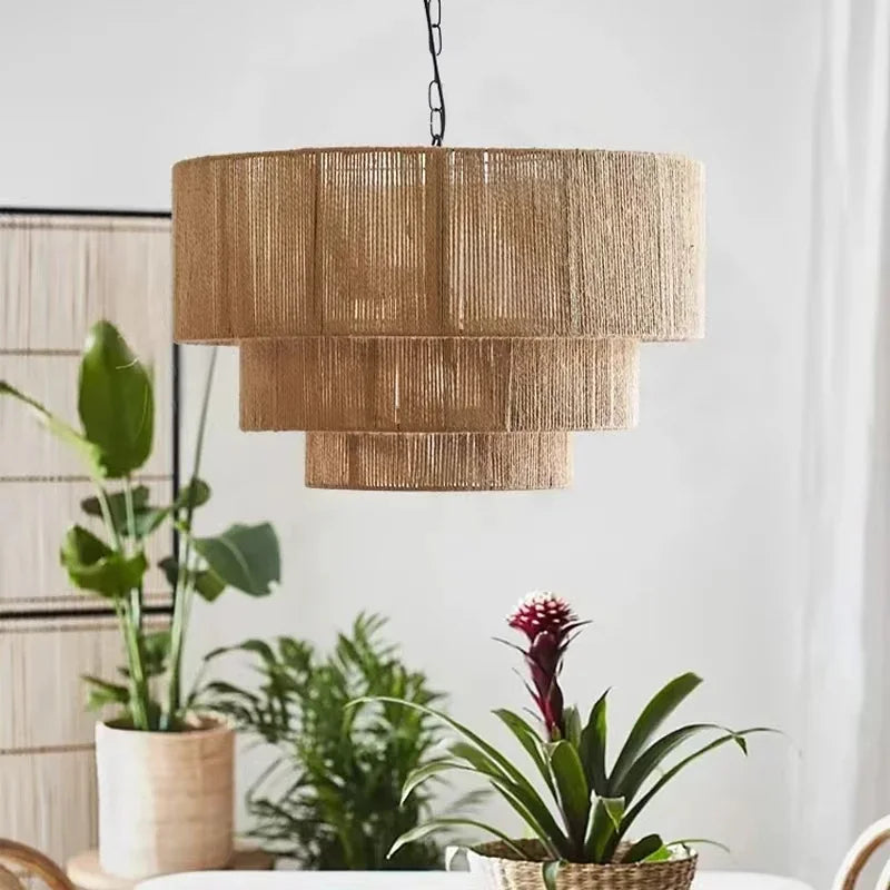 DecorBites™ Hemp Rope Wall Lamp for Bedroom and Living Room
