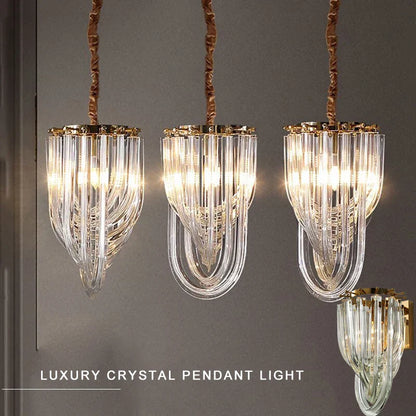 DecorBites™ Glass Crystal Pendant Lights for Kitchen Island Bar - Elegant Luxury LED Lamps