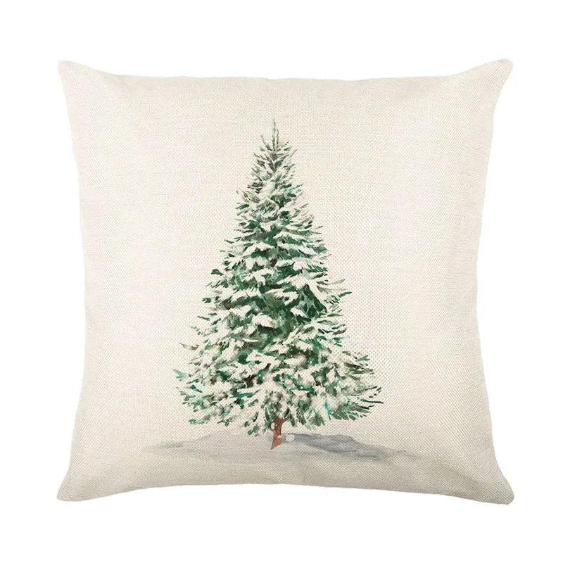DecorBites™ Christmas Snow Elk Pillow Cover for Festive Home Decor