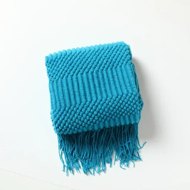 Pineapple Knit Throw Blanket