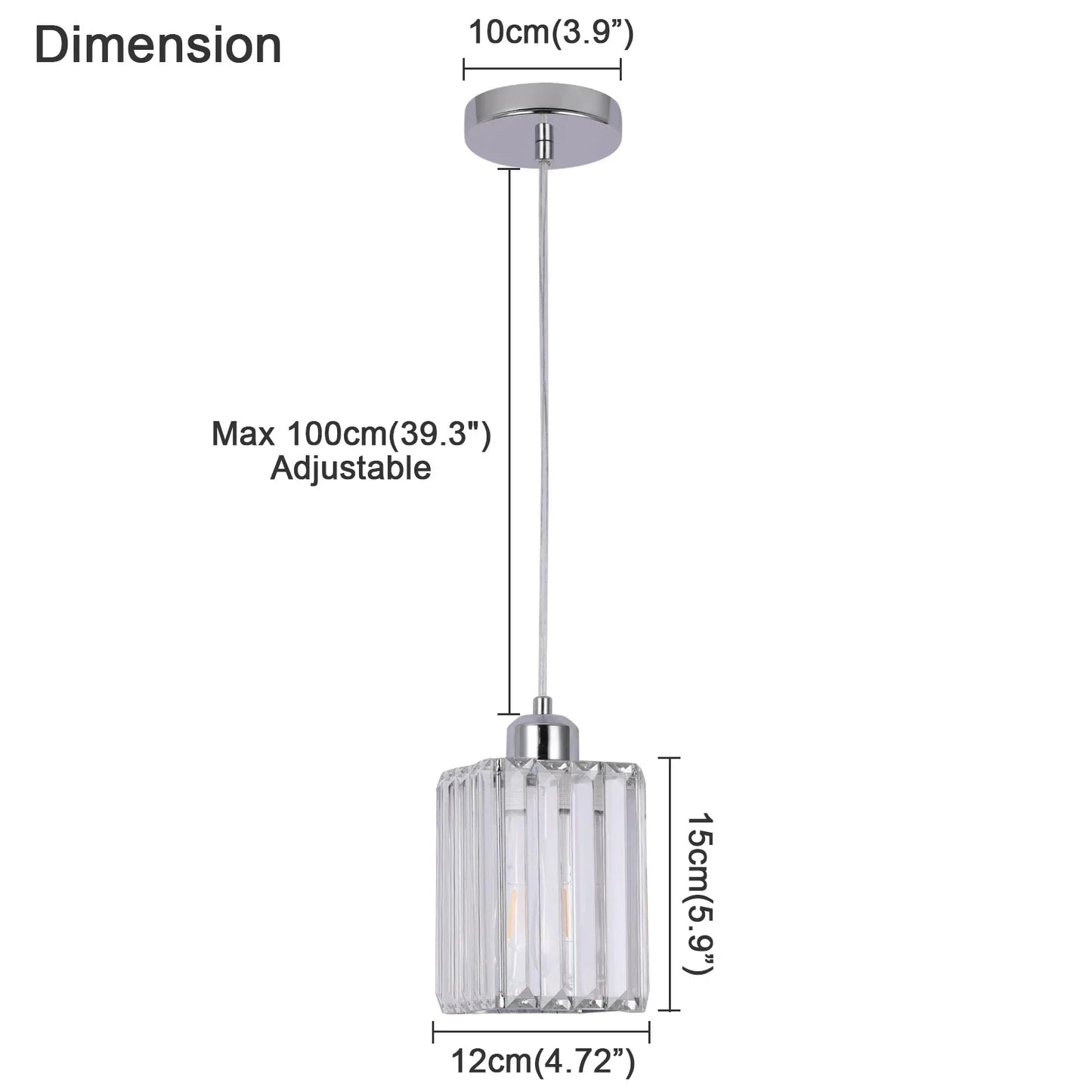 DecorBites™ Crystal Chandelier Luxury Ceiling Lamp LED Modern Pendant Light for Indoor Spaces