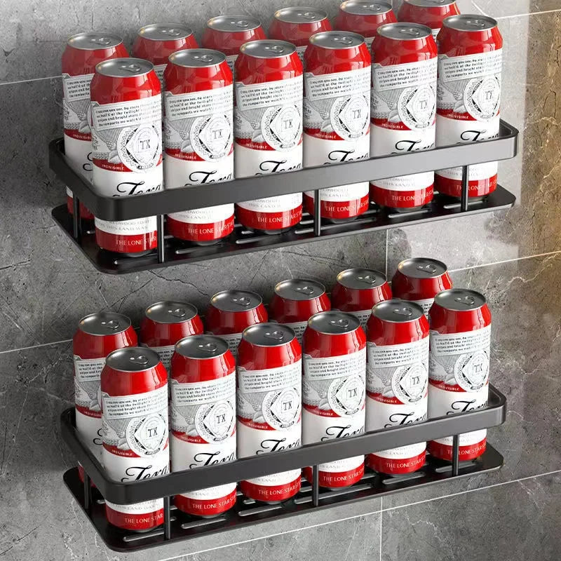 منظم رفوف زاوية من الألومنيوم من DecorBites™ لتخزين الحمام والمطبخ