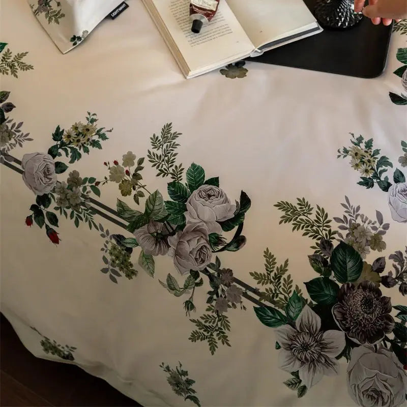 Decobites American Pastoral 1000TC Egyptian Cotton Floral Bedding Set