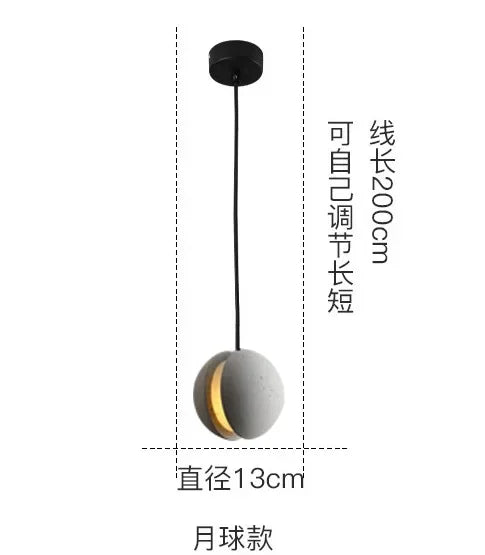 DecorBites™ Cement Pendant Light: Industrial Nordic Retro Chandelier for Hotel Restaurant Bar