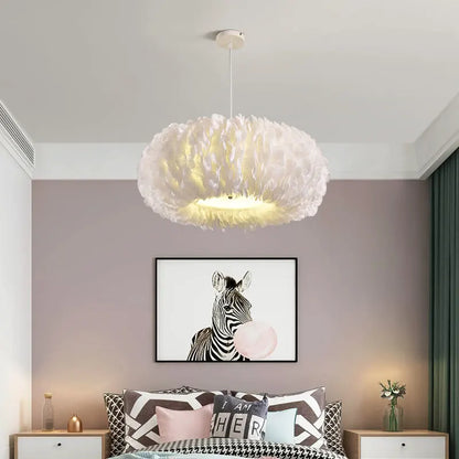 DecorBites™ Feather Decor LED Chandeliers for Living Room, Bedroom, Study & Children's Room