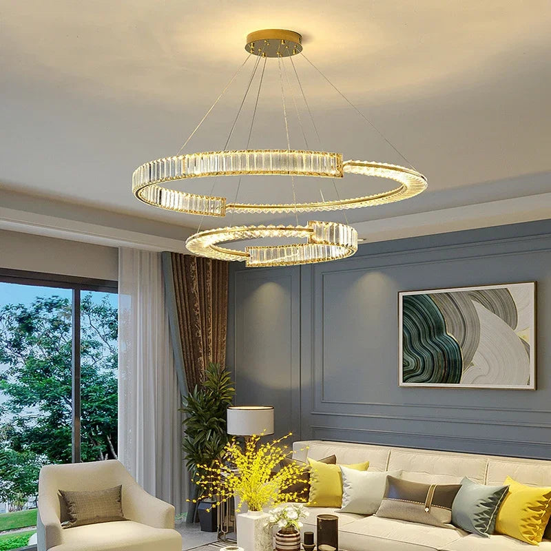 DecorBites™ Crystal Chandeliers: Modern Luxury LED Lighting Fixture for Living, Dining, and Bedroom