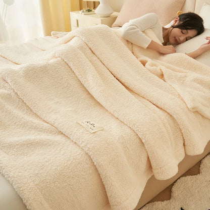 بطانية DecorBites™ من الصوف المرجاني: غطاء أريكة فائق النعومة بمقاس واحد للمكتب، بطانية قيلولة مريحة