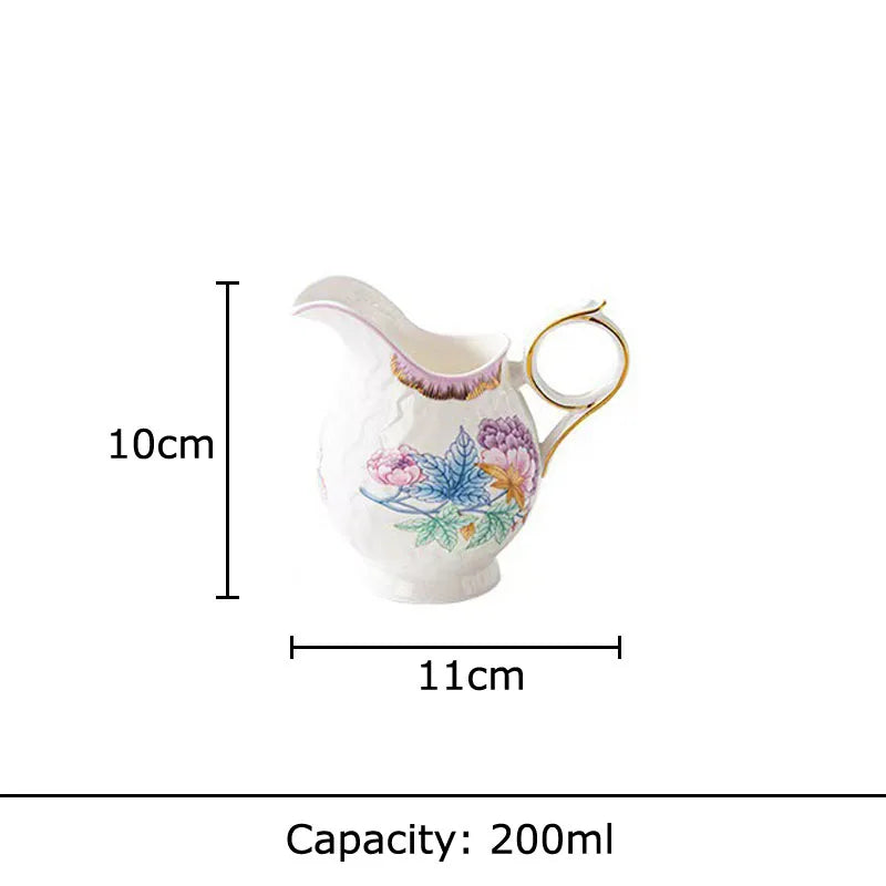 DecorBites™ Flowers Pattern Coffee Mug Set for Elegant Dining Table Décor