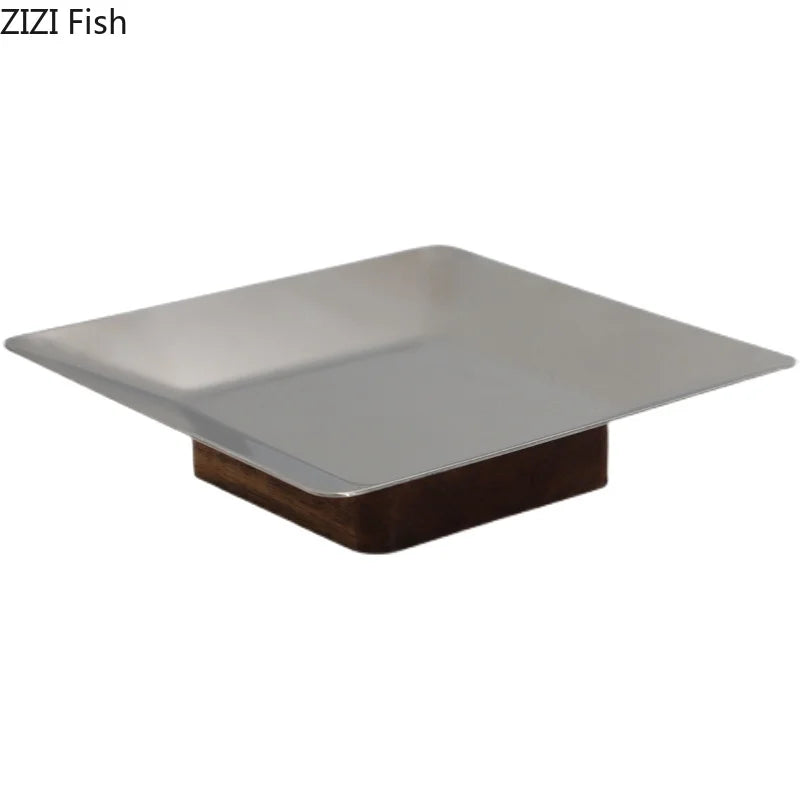 صينية فاكهة خشبية من خشب الأكاسيا من DecorBites™ لديكور طاولة القهوة في غرفة المعيشة