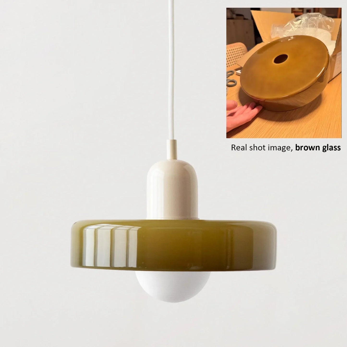 Nordic Colorful Glass Pendant Light 35Cm