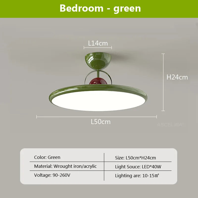 Lámpara de techo LED nórdica DecorBites™ color crema hierro - Luminarias decorativas para interiores