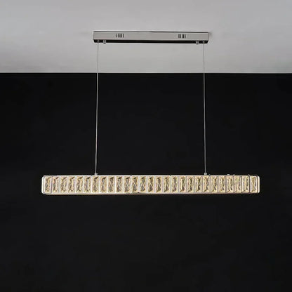 DecorBites™ Golden LED Modern Crystal Chandelier for Home, Restaurant, Cafe, Bar - Luxury Interior Lighting