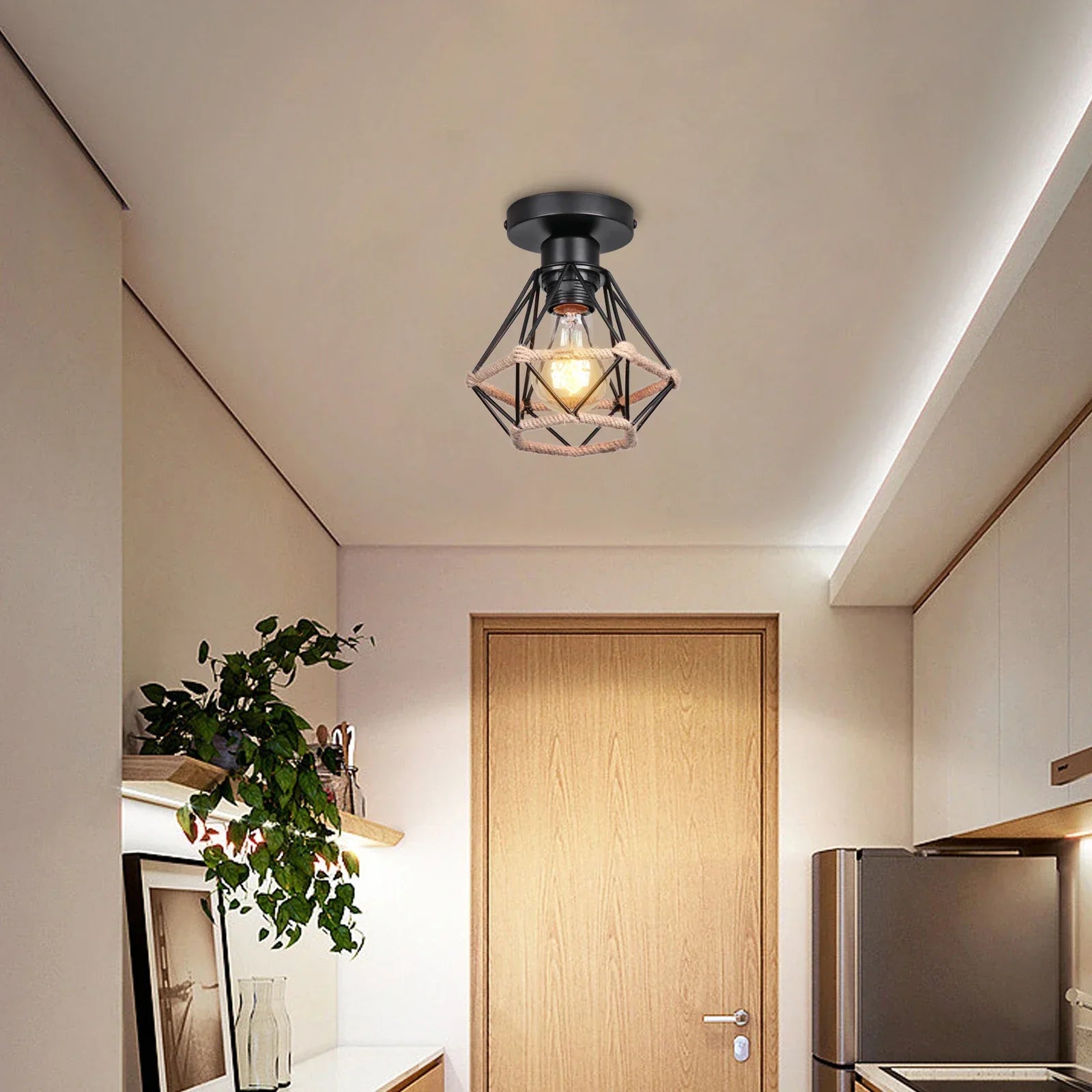 Hemp Rope Ceiling Chandelier