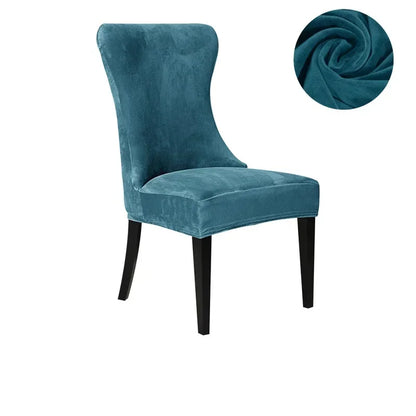 Decobites Velvet Fleece High Back Chair Covers: Elegant, Armless Seat Slipcovers