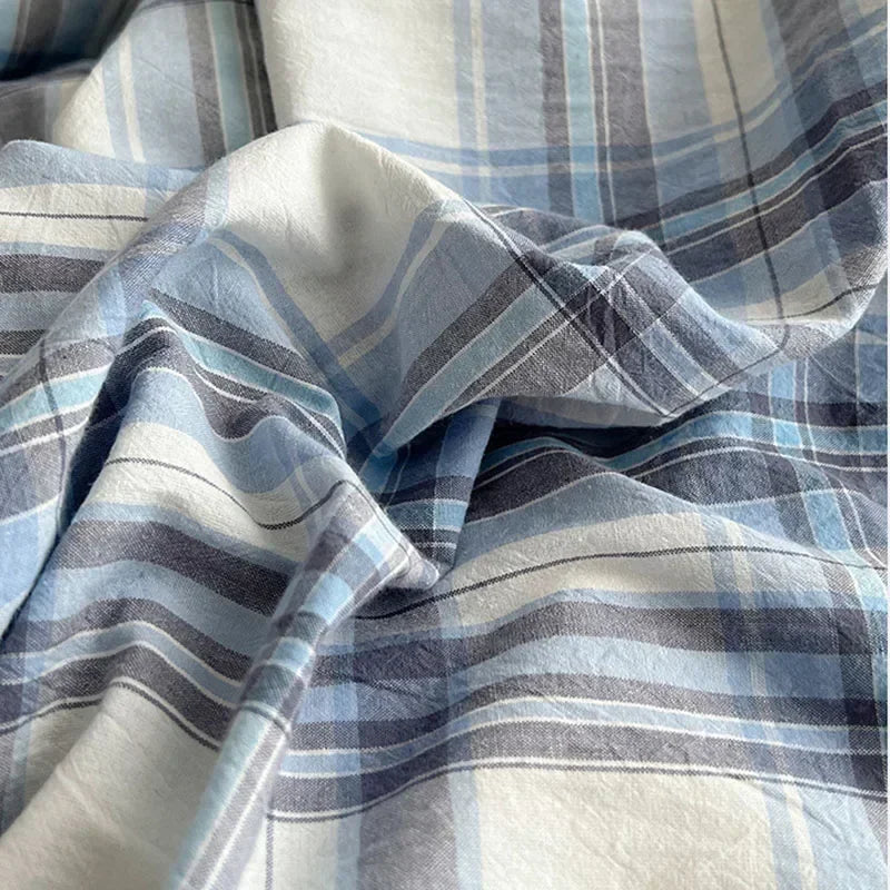 DecorBites™ Japanese Style Cotton Printed 4Pcs Bedding Set with Double-Sided Design