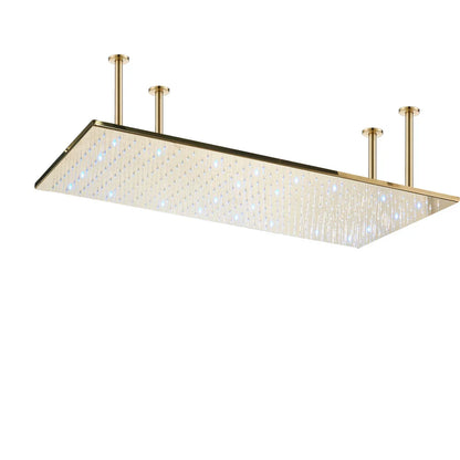 رأس دش DecorBites™‎ بإضاءة LED مقاس 16×32 بوصة - تصميم مربع فاخر متغير الألوان