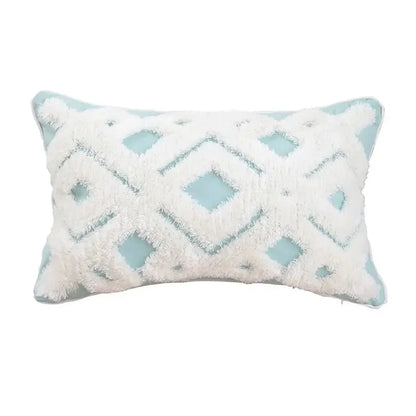 غطاء وسادة DecorBites™‎ بتصميم هندسي مزخرف بشراشيب، غطاء وسادة خريفي من قماش قطني