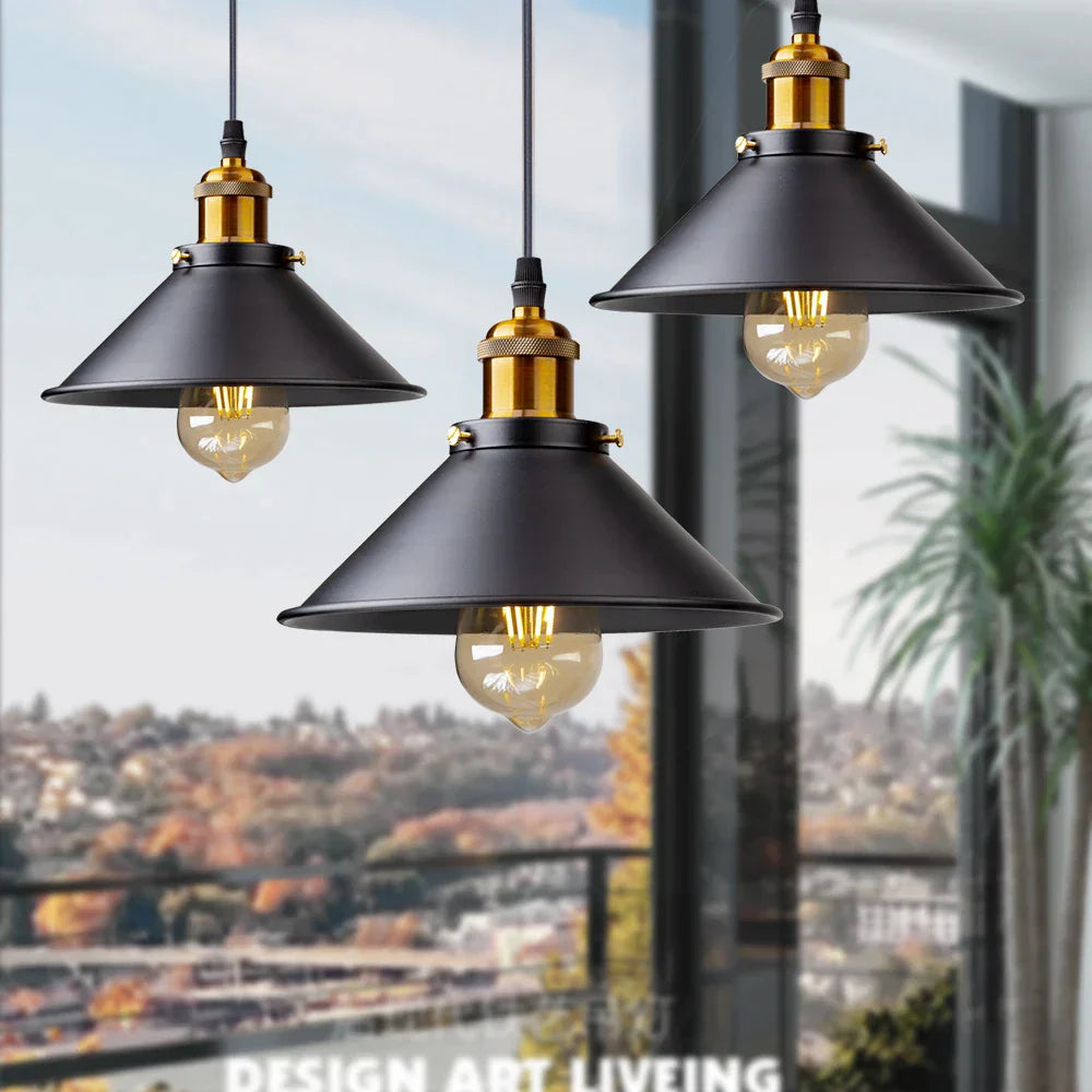 DecorBites™ Industrial Retro LED Hanging Chandelier Pendant Light for Home Dining, Bar, and Restaurant Décor
