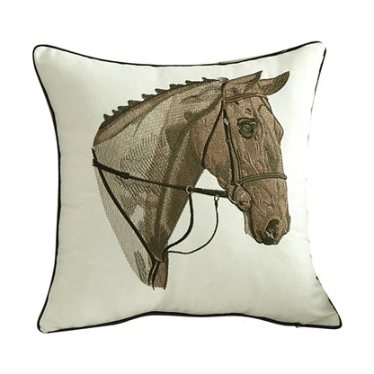 DecorBites™ Embroidered Horse Pillowcase | 45x45cm | Home Decor, Sofa, Living Room