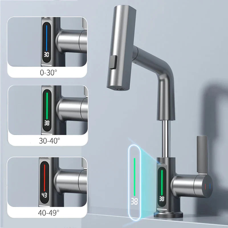 DecorBites™ Digital Display Basin Faucet with Temperature Control