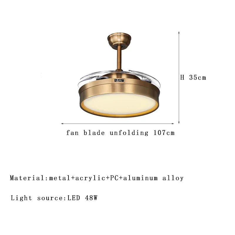 DecorBites™ 55W Bronze Ceiling Fan Light with Remote Control and Reversible Blades