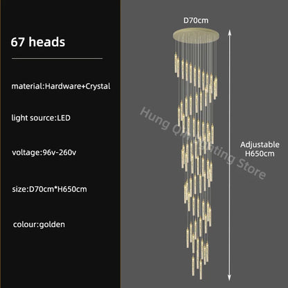 DecorBites™ Crystal Chandelier: Modern Luxury Pendant Lighting for Home Decor