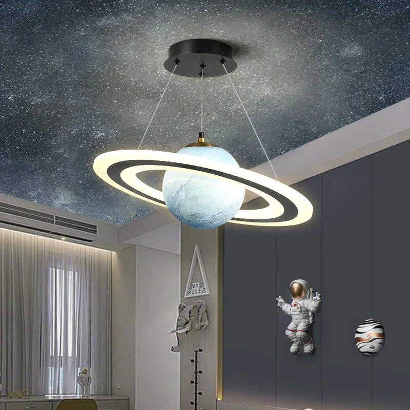 DecorBites™ LED Acrylic Planet Pendant Light: Children Room Star Chandeliers for Living Room Bedroom