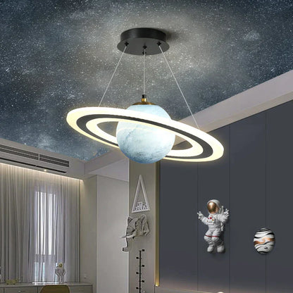 DecorBites™ LED Acrylic Planet Pendant Light: Children Room Star Chandeliers for Living Room Bedroom