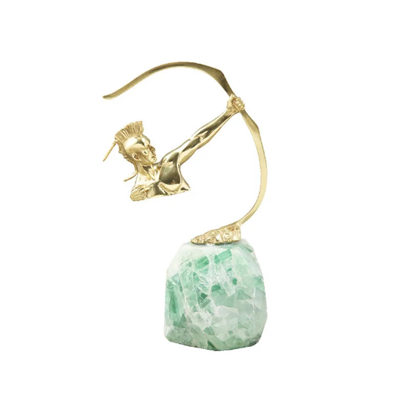 DecorBites™ Amethyst Brass Tree Ornament: Lucky Crystal Sculpture Home Decor