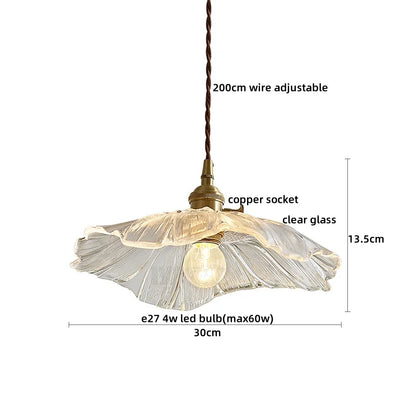 DecorBites™ Clear Glass LED Pendant Light | Nordic Hanging Chandelier for Kitchen, Living Room
