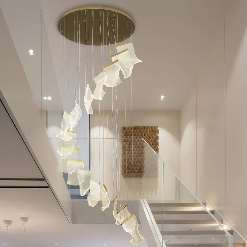 DecorBites™ Duplex Building Chandelier: Modern, Luxurious, LED, Large, Creative, Villa Pendant Lamp