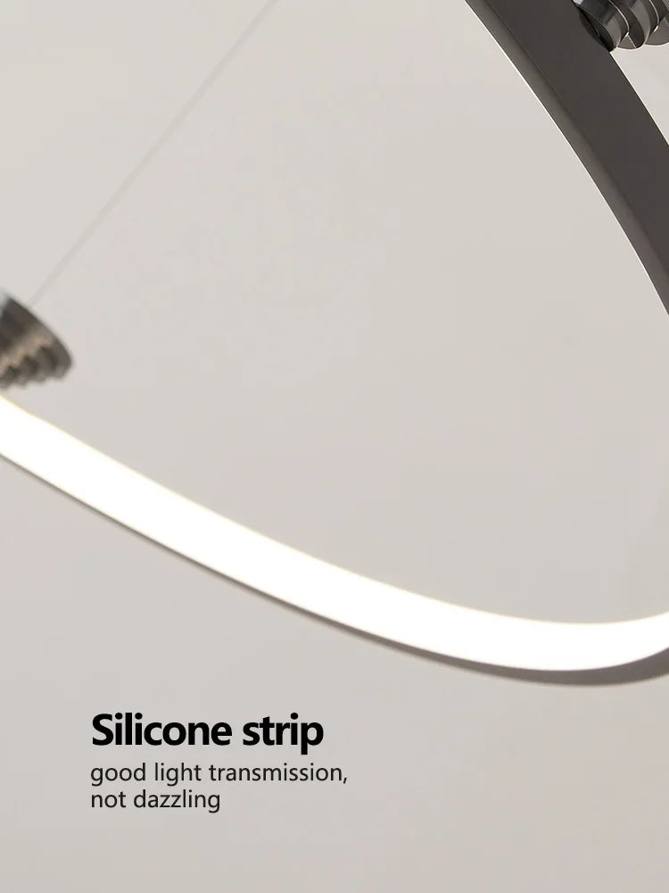 Lámpara colgante anular de estilo italiano DecorBites™ para sala de estar, comedor o dormitorio.