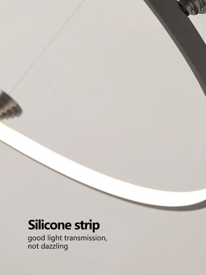 Lámpara colgante anular de estilo italiano DecorBites™ para sala de estar, comedor o dormitorio.