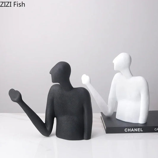 DecorBites™ Abstract Character Resin Sculpture Desk Decoration for Modern Aesthetics