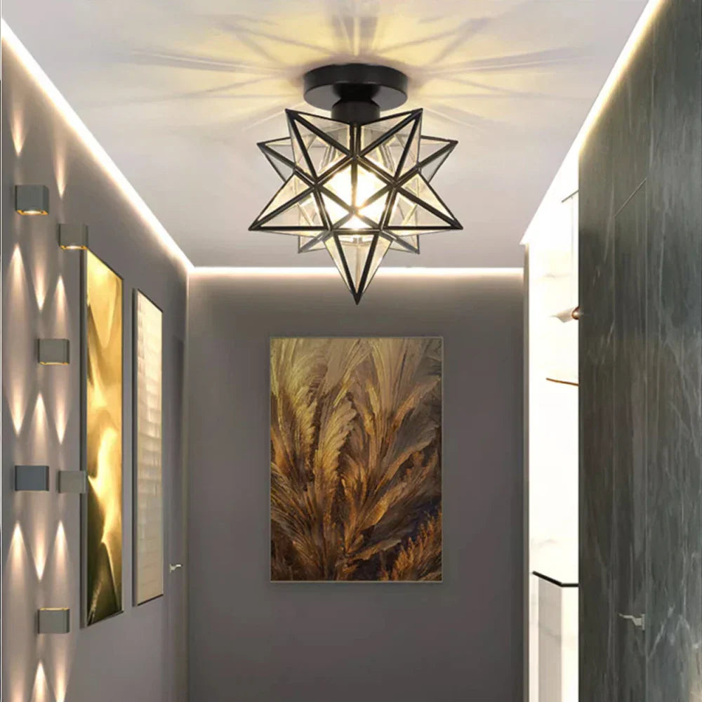 DecorBites™ Glass Crystal LED Ceiling Chandelier for Home Decor