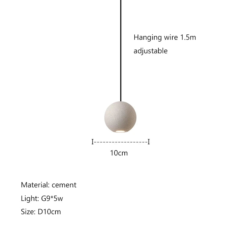 DecorBites™ Cement Planet Chandelier Hanging Lamp for Dining Room & Bedroom