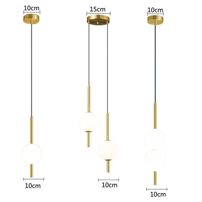 Lámpara colgante de bola de cristal DecorBites™: Lámpara colgante moderna de estilo nórdico para dormitorio